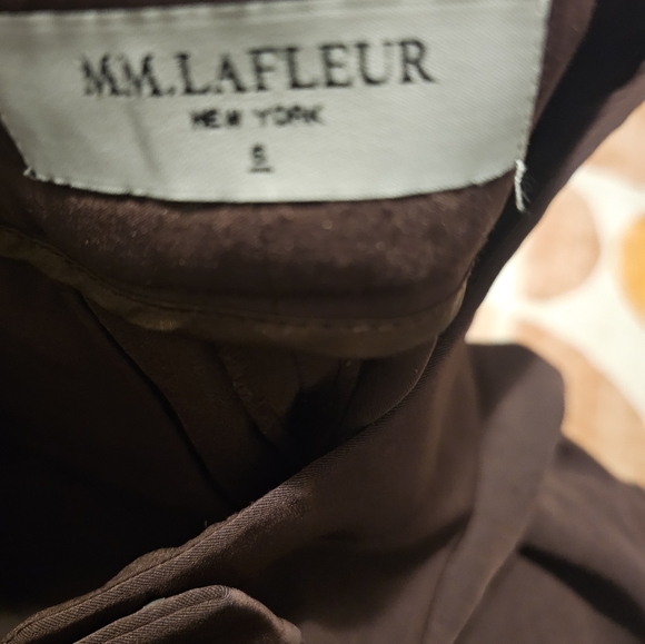 MM LAFLEUR Elegant Brown Women's The Pippa Pant Cropped Wide SZ 6 - Picture 7 of 8